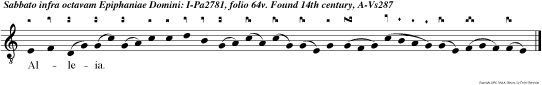 Alleia. v.Jubilate Deo omnis terra:: servite Domino in laetitia.