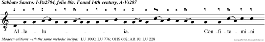 Alleluia. Confitemini Domino, quoniam bonus: quoniam in saeculum misericordia ejus.