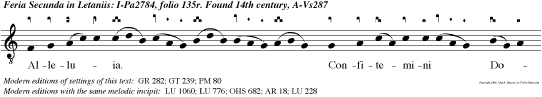 Alleluia. Confitemini Domino, quo niam bonus: quoniam in saeculum misericordia ejus.