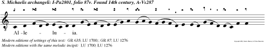 Alleluia. In conspectu Angelorum psallam tibi, Domine Deus meus.