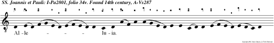 Alleluia. Isti sun duae olivae, et duo candelabra lucentia ante Dominum haben potestatem claudere coelum nubibus, et aperire portas ejus, quia linguae eorum claves coeli factae sunt.