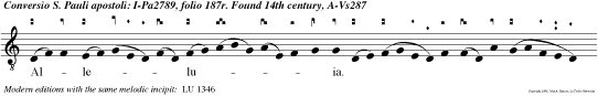 Alleluia. Magnus sanctus Paulus, vas electionis, vere digne est glorificandus.