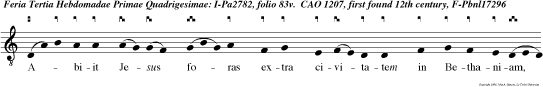 Abiit Jesus foras extra civitatem in Bethaniam, ibique docebat eos de regno Dei.