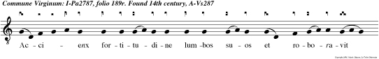 Accienx fortitudine lumbos suos et roboravit brachium suum ideo que lucer na ejus non extinguetur in sem iter num Magnifi. e u o u a e.