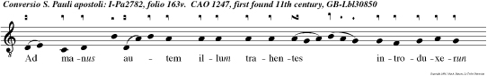 Ad manus  autem illum trahentes introduxerun Damascum et erat tribus diebus non videns, et non manducavit neque bibit.
