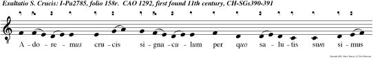 Adoremus crucis signaculum per quo salutis sum simus sacramentum