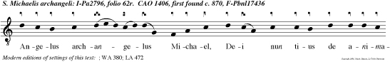 Angelus archangelus Michael, Dei nun tius de animabus justis, suscipiendis.