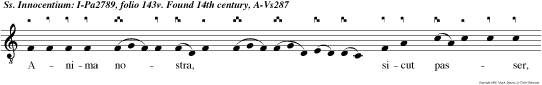 Anima nostra, sicut passer, erepta est de laqueo venantium. v.Laqueus contritus est, et nos liberati sumus: adjutorium nostru in nomine Domini, qui fecit coelum et terram.