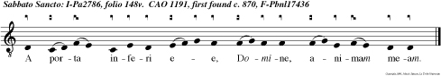 A porta inferi ee, Domine, animam meam.