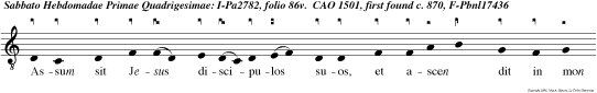 Assum sit Jesus discipulos suos, et ascen dit in mon tem, et tran figuratus est ante eos.