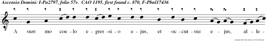 A sum mo coelo egressio ejus, et occursus ejus, alleluia.