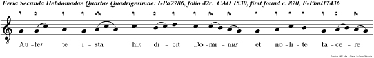 Aufer te ista hin dicit Dominus et nolite facere domum Patris mei domum negotiationis.