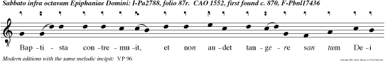 Baptista contremuit, et non audet tangere san tum Dei verticem sed clamat cum tremore: San tifica me, Salvator.