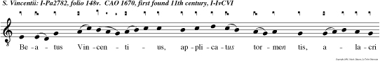 Beatus Vincentius, applicatus tormen tis, alacri vultu Dei praesentia roboratus dixit: Hoc est quo semper optavi, et votis omnibus exqui sivi.