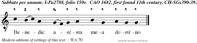 Benedic anima mea domino