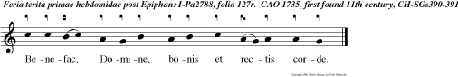Benefac, Domine, bonis et rectis corde.