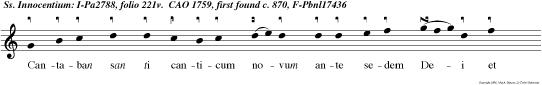 Cantaban san ti canticum novum ante sedem Dei et Agni, et resonabat terra in voces eorum