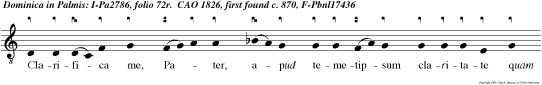 Clarifica me, Pater, apud temetipsum claritate quam habui, priusqua mundus fieret.