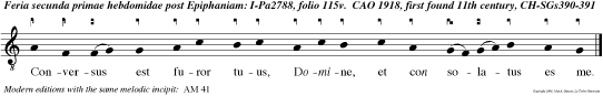 Conversus est furor tuus, Domine, et con solatus es me.