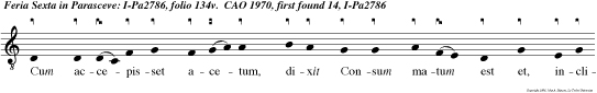 Cum accepisset acetum, dixit Consum matum est et, inclinato capite, tradidit spiritum