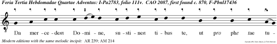 Da mercedem Domine, sustinen tibus te, ut pro phe tae tui fideles inveniantur