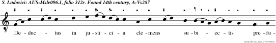 Deductus in justicia clemens subiectis prefuit le ges penas et pre mia sapienter instituit.