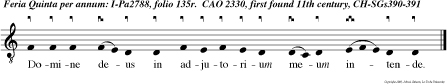 Domine deus in adjutorium meum intende.