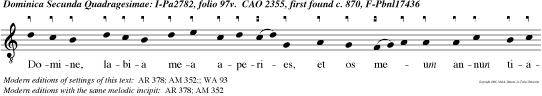 Domine, labia mea aperies, et os meum annun tiabit laudem tuam.
