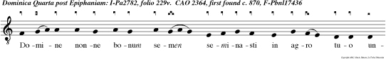 Domine nonne bonum semen seminasti in agro tuo unde  habet zizania et ait hoc secit inimicus homo benedi. e u o u a e.