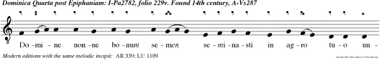 Domine nonne bonum semen seminasti in agro tuo unde  habet zizania et ait hoc secit inimicus homo benedi. e u o u a e.