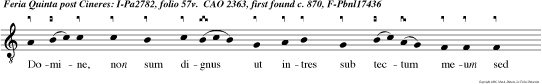 Domine, non sum dignus ut intres sub tectum meum sed tantum dic verbo, et sanabitur puer meus.