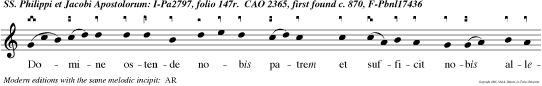 Domine ostende nobis patrem et sufficit nobis alleluya. e u ou e.