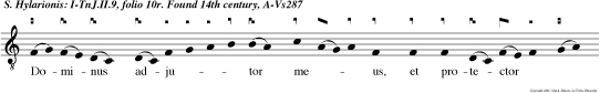 Dominus adjutor meus, et protector meus et in ipso speravit cor meum et ad iutus sum.