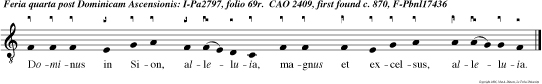 Dominus in Sion, alleluia, magnus et excelsus, alleluia.