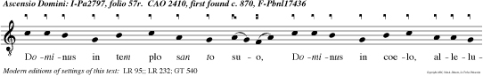 Dominus in tem plo san to suo, Dominus in coelo, alleluia.