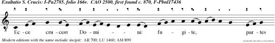 Ecce crucem Domini: fugite, partes adver sae vicit leo de tribu Juda, radix David, alleluia.