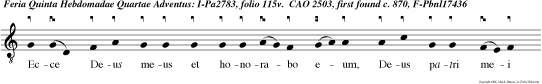 Ecce Deus meus et honorabo eum, Deus patri mei et exaltabo eum.