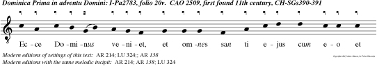 Ecce Dominus veniet, et omnes san ti ejus cum eo et erit in die illa lux magna, alleluia.
