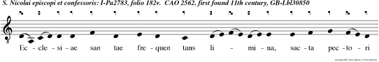 Ecclesiae san tae frequen tans limina, sacta pectori con debat man data.