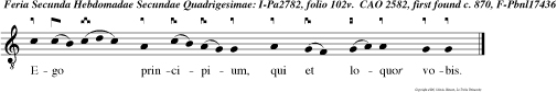 Ego principium, qui et loquor vobis.