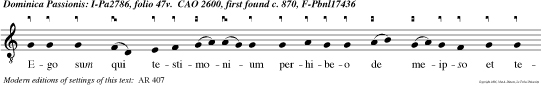 Ego sum qui testimonium perhibeo de meipso et testimonium per hibet de me, qui misit me Pater