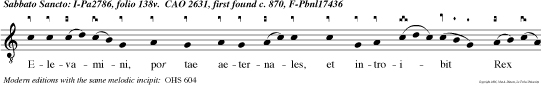 Elevamini, por tae aeternales, et introibit Rex gloriae.