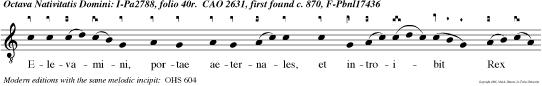 Elevamini, portae aeternales, et introibit Rex gloriae.