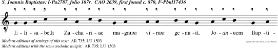 Elisabeth Zachariae magnum virum genuit, Joannem Baptistam prae cursorem Domini.