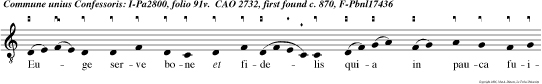 Euge serve bone et fidelis quia in pauca fuisti fide lis supra mul ta te con stituam dicit dominus Benedic  e u o u a e.