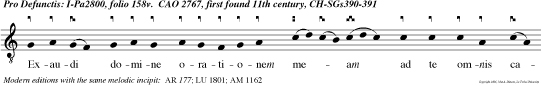 Exaudi domine orationem meam ad te omnis caro veniet Te decet. e u o u a e.