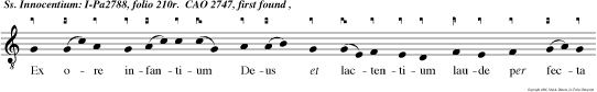 Ex ore infantium Deus et lactentium laude per fecta destruis inimicum