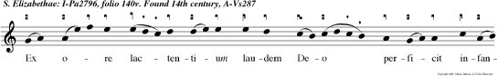 Ex ore lactentium laudem Deo perficit infantes aegentium dum qua si nutrix reficit.