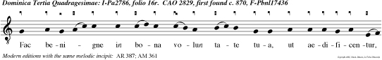 Fac benigne in bona volun tate tua, ut aedificentur, Domine, muri Jerusalem.