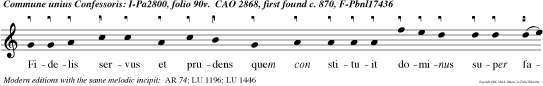 Fidelis servus et prudens quem con stituit dominus super familiam suam e u o u a e